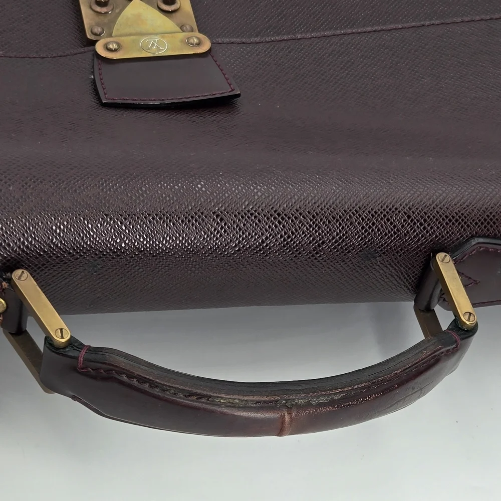 Louis Vuitton Acajou Taiga Leather Serviette Ambassadeur Briefcase MI0408